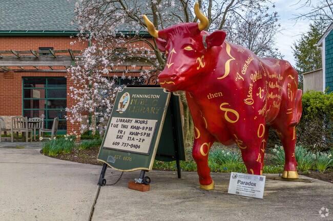 Paradox, found at the Pennington Library, was created by artist Andrew Wilkinson.