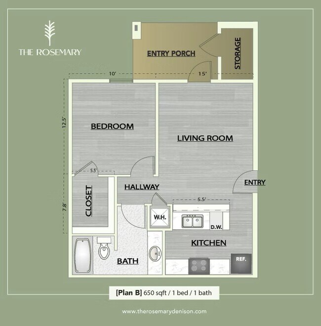 Plano de planta - The Rosemary Apartments