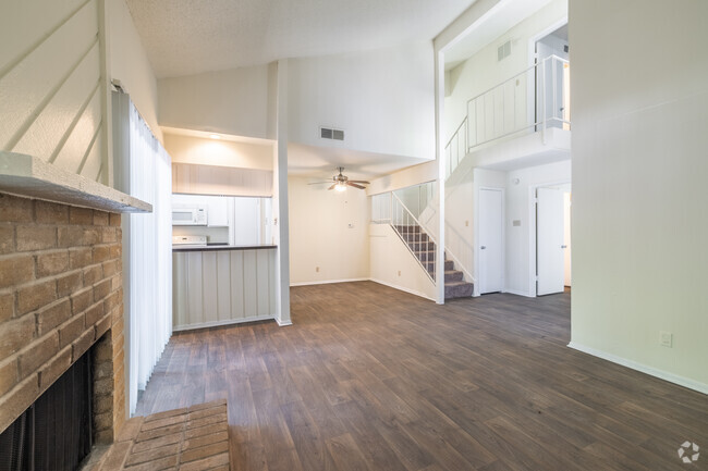 2BR, 2BA- 1,120SF - Living Room - University Village Apartments