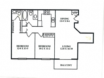 Plano de planta C - Servite Village Apartments