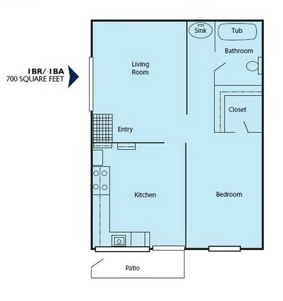 1BR/1BA - Rosewood Village Apartments