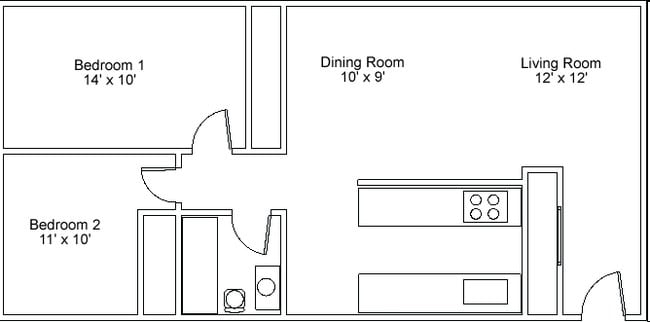 2BR/1BA - Revere House