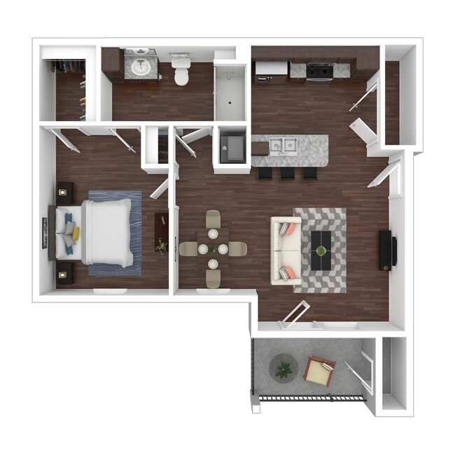 1 dormitorio, 1 baño, 873 pies cuadrados. - Seacoast Apartments