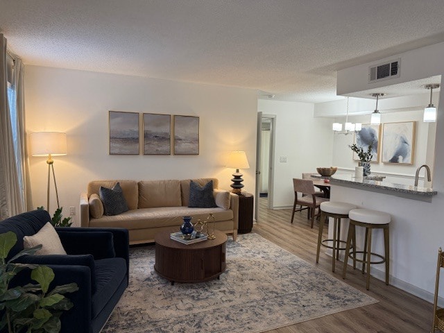 2BR,2BA - 1,063SF Living Room - Hunters Run