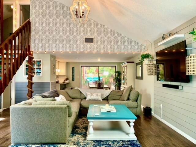 Living room view into dining room - 4044 Olive Ave