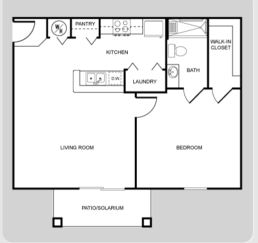 1HAB/1BA - Meetinghouse at Collins Cove Senior Apartment