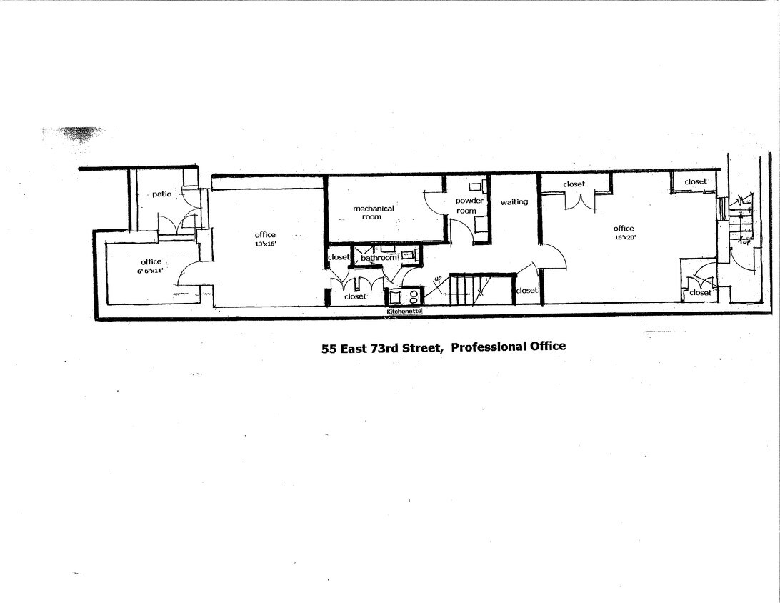 Floor Plan- ground commercial - 55 E 73rd St