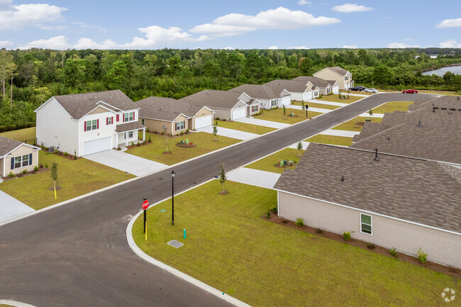 Aerial of Homes and Greenspace - Enclave At Ridgefield