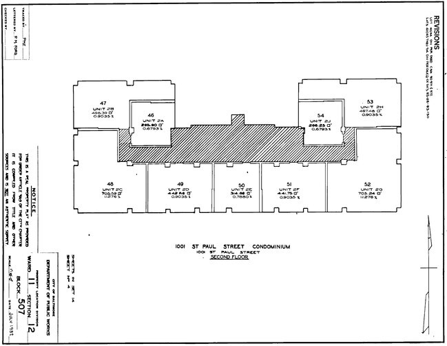 Segundo piso - Plano de planta - 1001 Saint Paul St