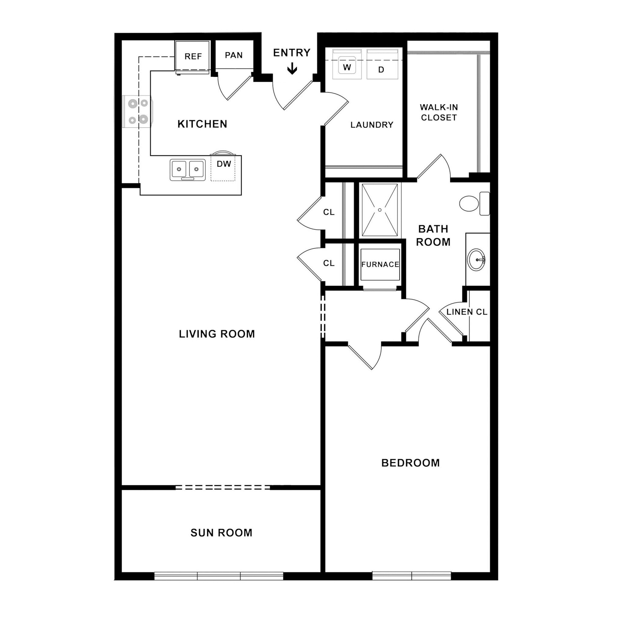 Carrington Court - Seniors 55+ – 1 Bedroom Traditions w/Sunroom