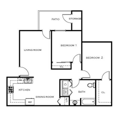 Plano de planta - South Creek Apartments