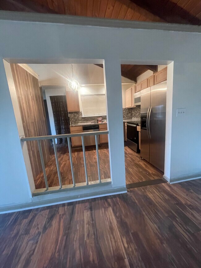 Kitchen have stainless steel appliances with tile backsplash same flooring throughout - 3575 Oakvale Rd