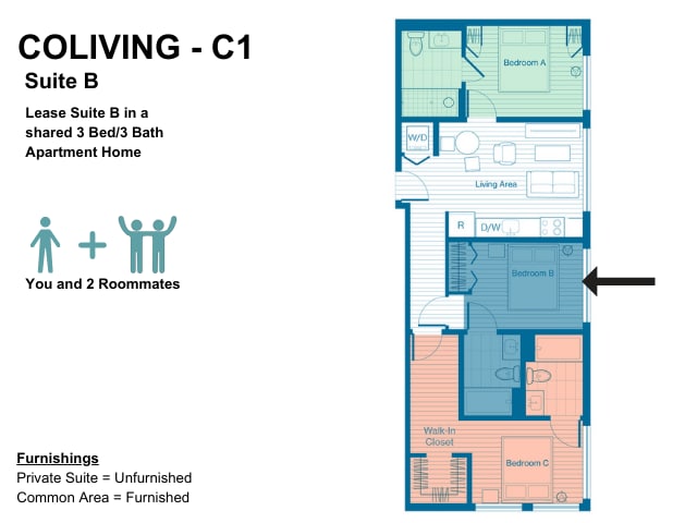 C1 - Bedroom B - Partial - X Denver