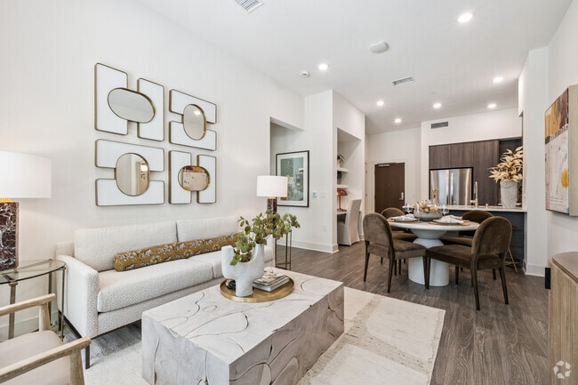 2BR, 2BA - 1,085-1,123SF - Living Room/ Dining Room - Hanover Burlingame