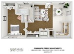 1-bed town home CC