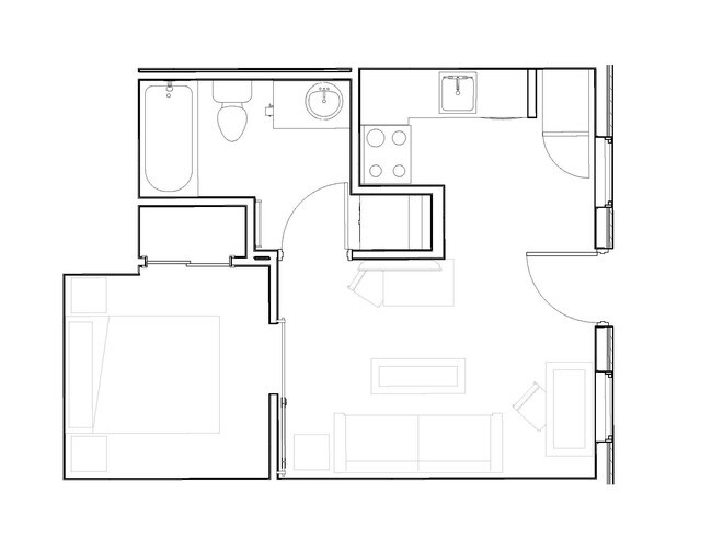 Unidad 2 - 362 pies cuadrados - Moon City Lofts
