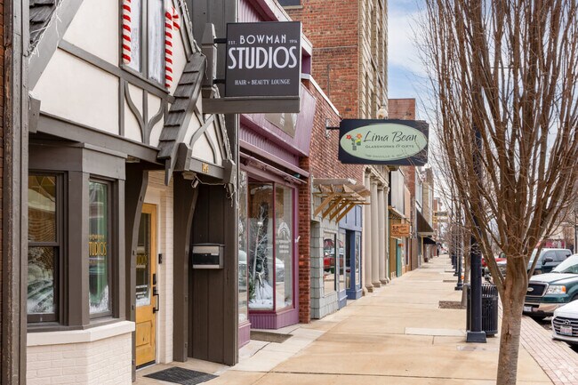 Storefronts in Downtown Danville.