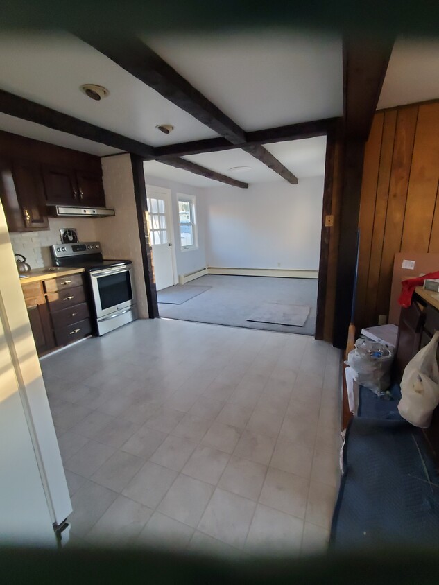 Large kitchen before center island was installed - 494 Bedford St