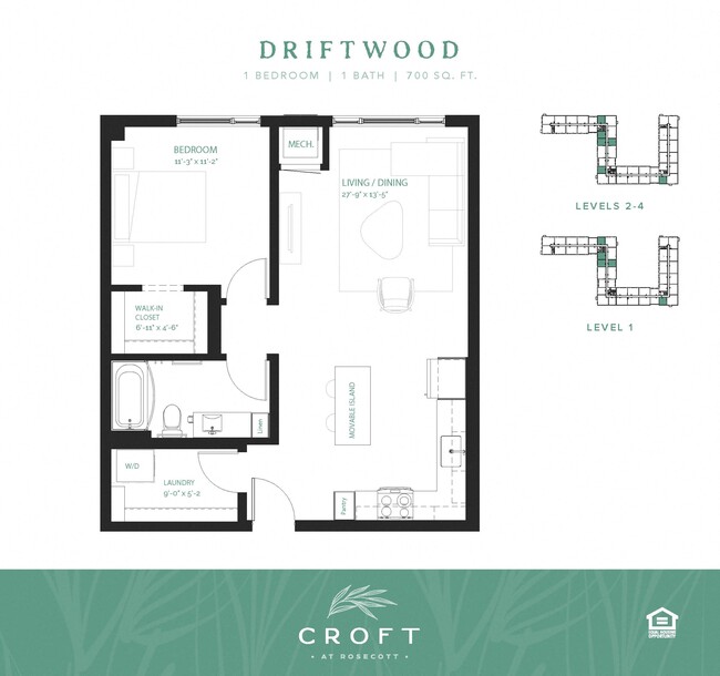 Plano de planta - Croft at Rosecott