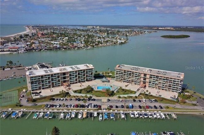 Aerail view of marina and open water view - 1 Key Capri