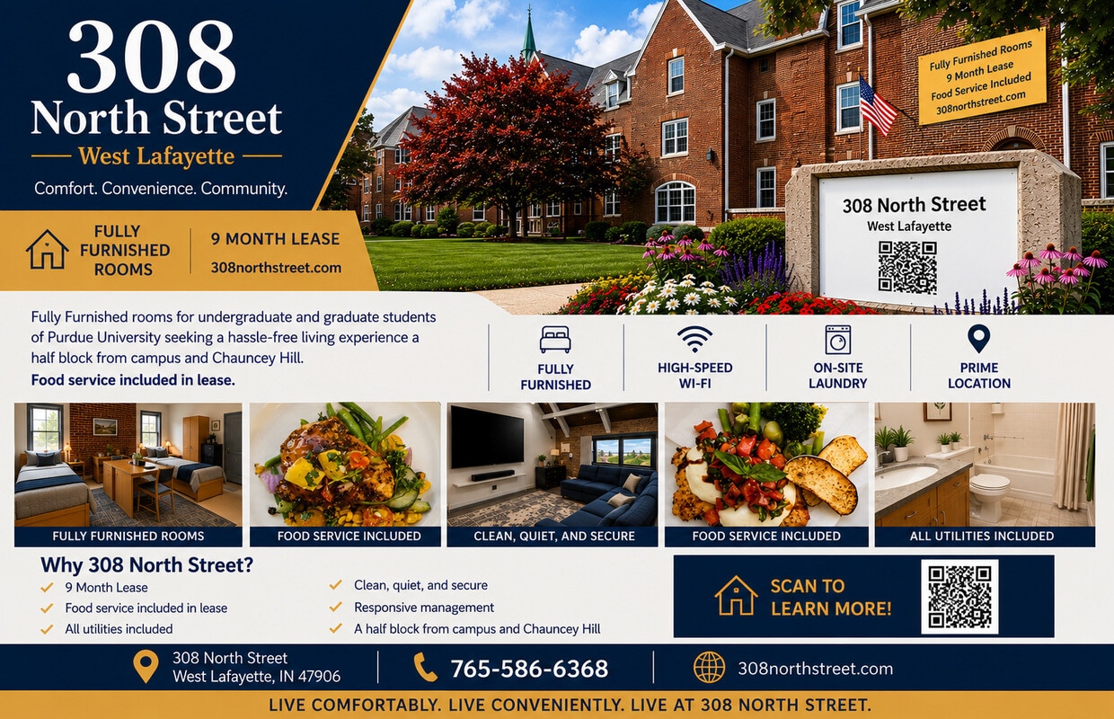 308 North St, 9 Month Lease, Meals Included - 308 North St, 9 Month Lease, Meals Included