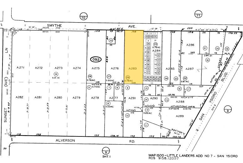 Mapa de la parcela - Smythe Avenue Cottages