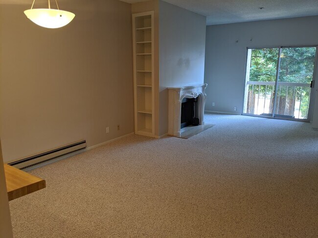 Living room with fireplace - 50 N San Mateo Dr