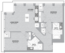 2 Bed 2 Bath-B1