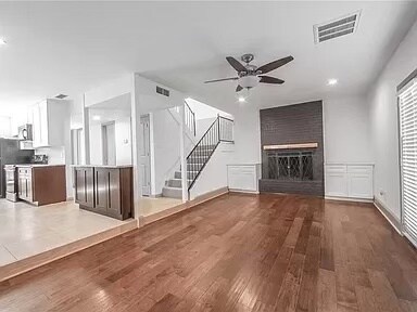 Living room with fireplace - 3510 Shady Valley Dr