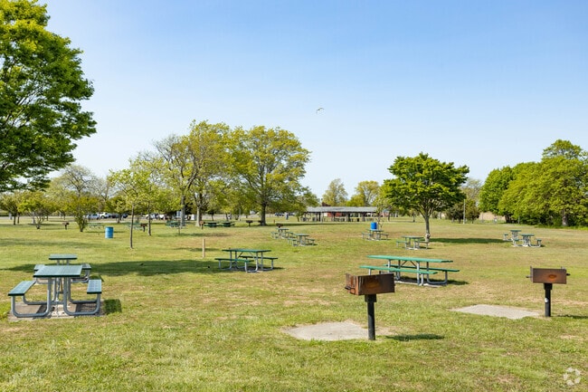 There is plenty of room for BBQ's and picnics in the Wantagh Park in Wantagh, NY.