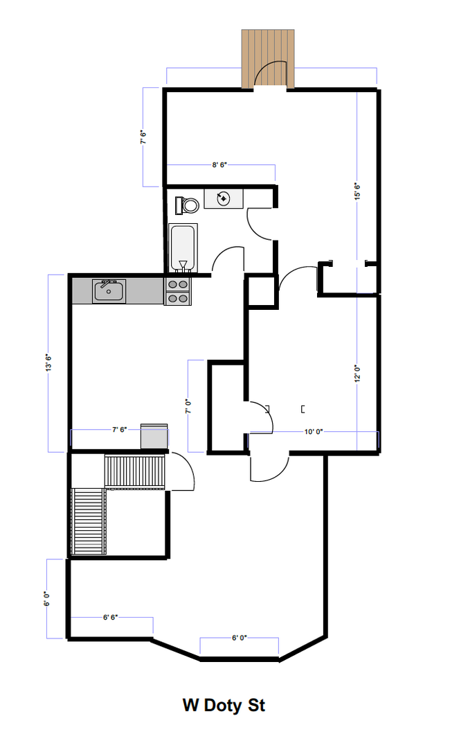 Floor Plan #2 - 415 W Doty St