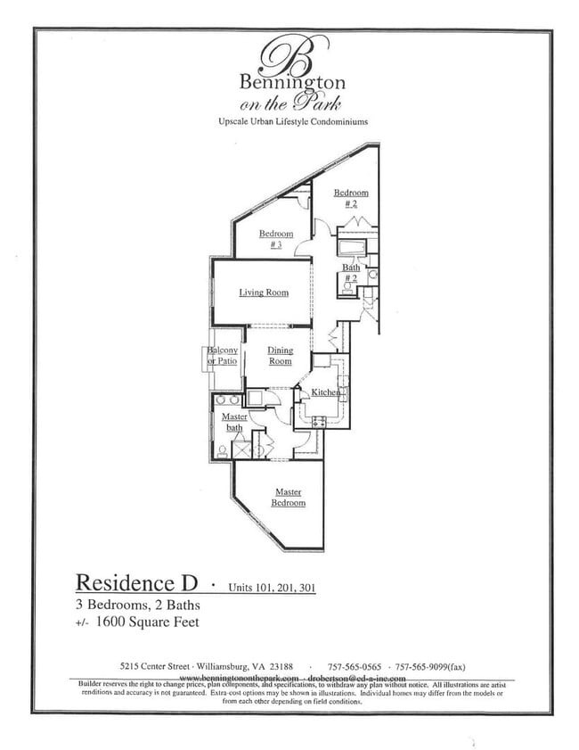 Photo - 3 bedroom/ 2 bathroom- Bennington on the Park Apartment