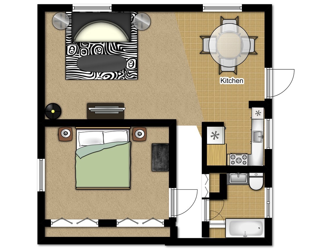 1 habitación - 3503 N Kingston Dr