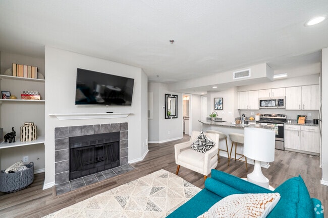 1BR, 1BA – 576SF - Livingroom - Cortland Van Dorn