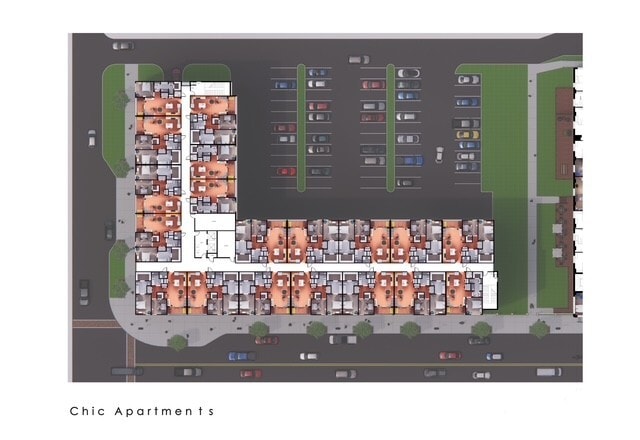 Vista panorámica elegante con estacionamiento - Chic Apartments