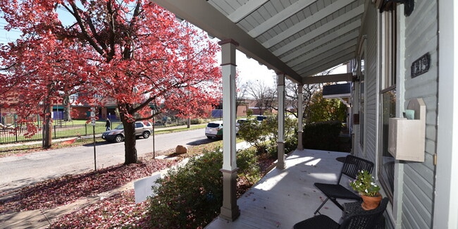 Front porch with park view - 1217 Hunter Ave
