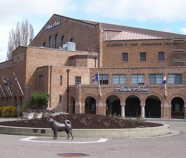 The Alaska Airlines Arena is home of the Washington Huskies