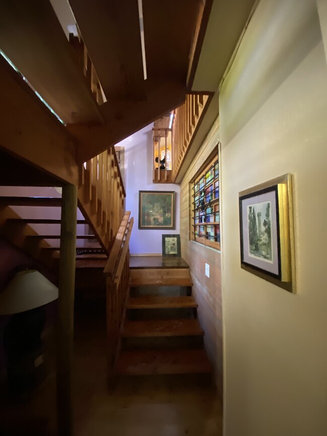 Stairs from entry to living quarters - 10548 NW Skyline Blvd