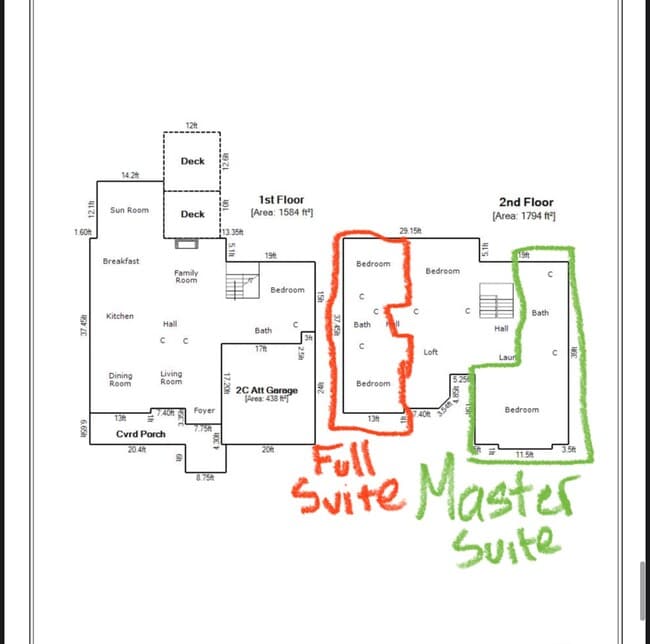 Floor Plan: Green $1350, Red $1150 - 13126 Wilburn Park Ln