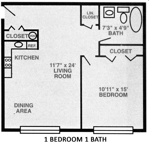 1hab/1ba - Jefferson Villa Apartments