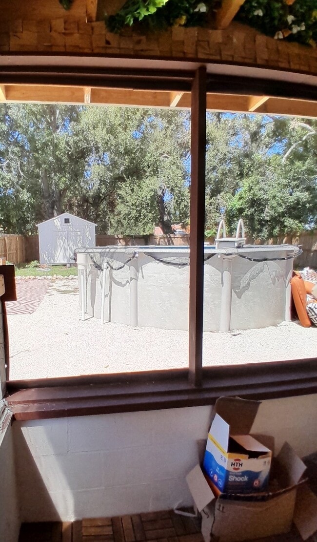 Above ground new pool and shed - 3735 Rilma Ave