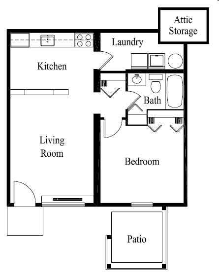 1HAB/1BA - Parkwood Village Apartments