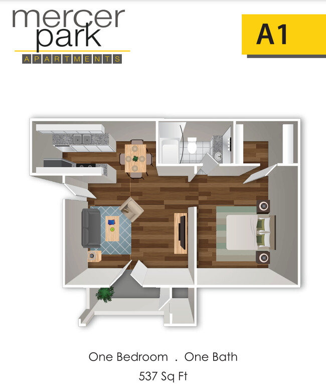 A1 Floor Plan - Mercer Park