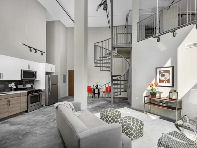 2 Bed + Loft with Spiral Staircase - 1241 N. Milwaukee