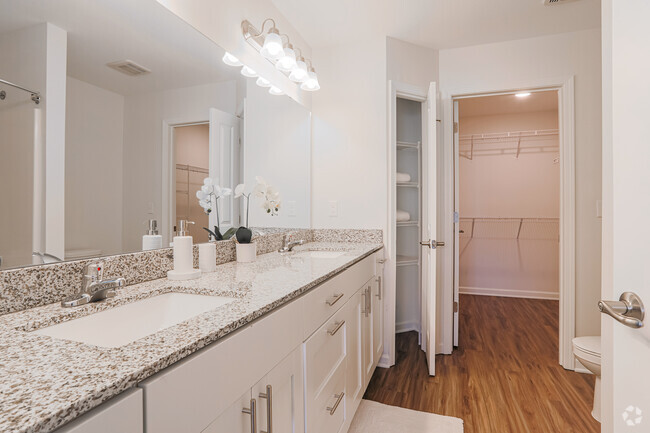 2 BR, 2 BA Deluxe - Bathroom - The Arcadian Apartments