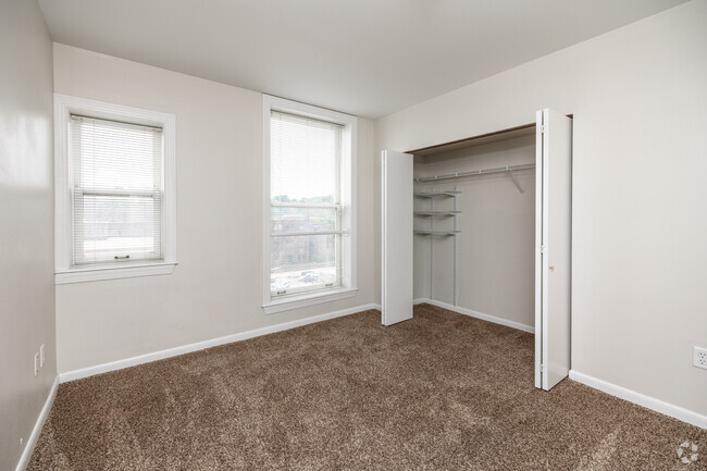 2BR, 1BA - 868 SF - First Bedroom - The Burlington Apartments