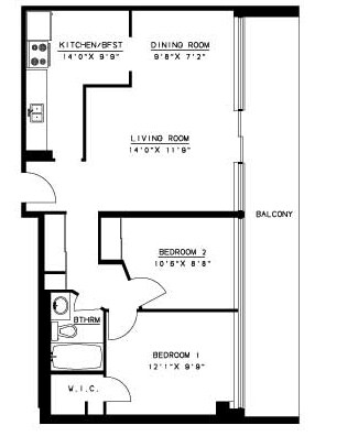 2 chambres/1 salle de bain - Wood Glen Estates
