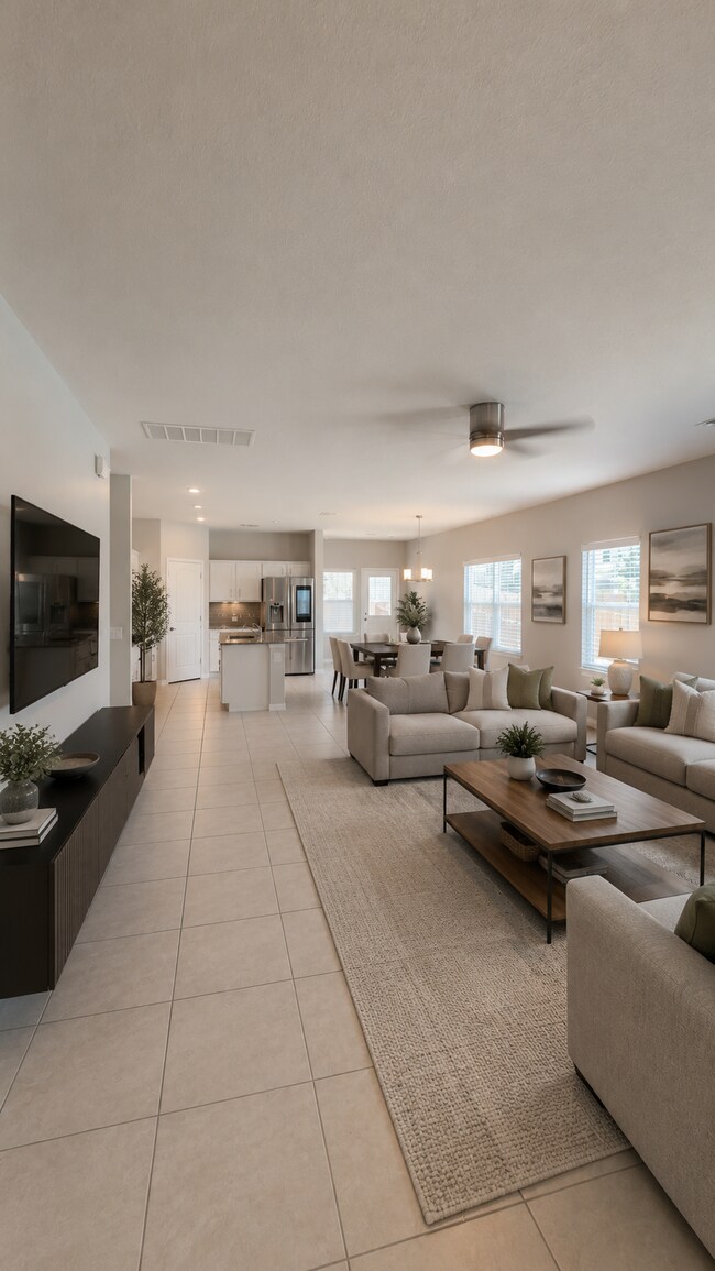 Sala de estar/cocina principal - 6613 San Isidro Dr