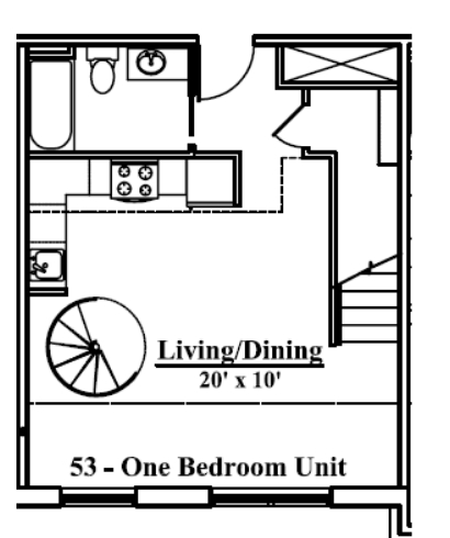 1BR/1BA - Walker Terrace