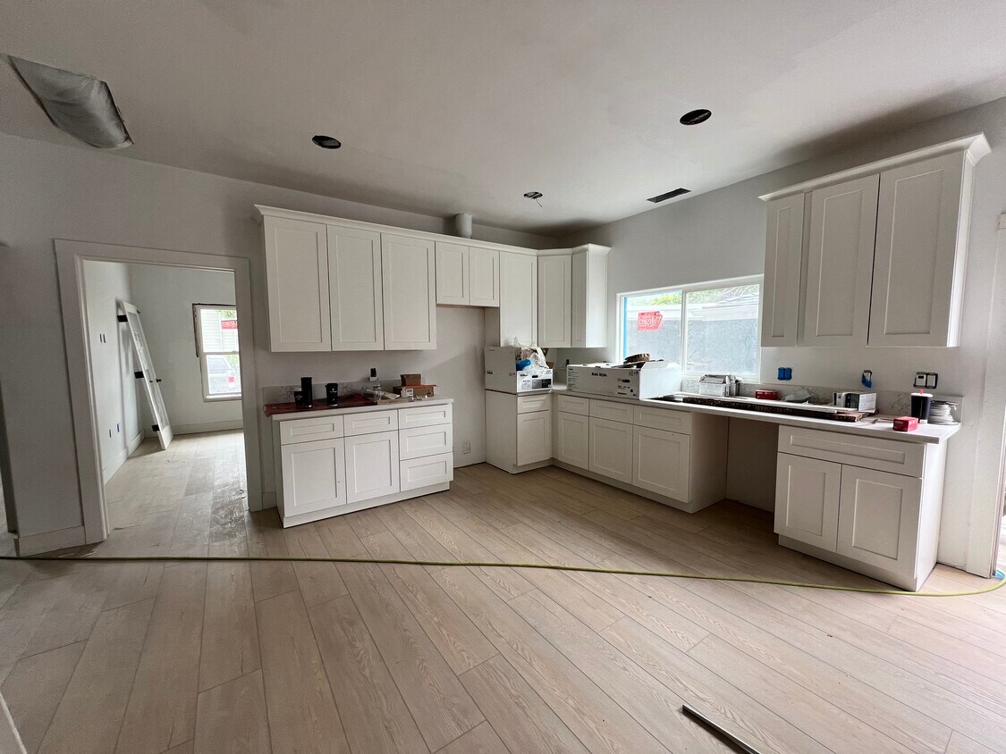 Brand new kitchen is nearly done, brand new appliances on site and ready for install. - 1330 Marsh St